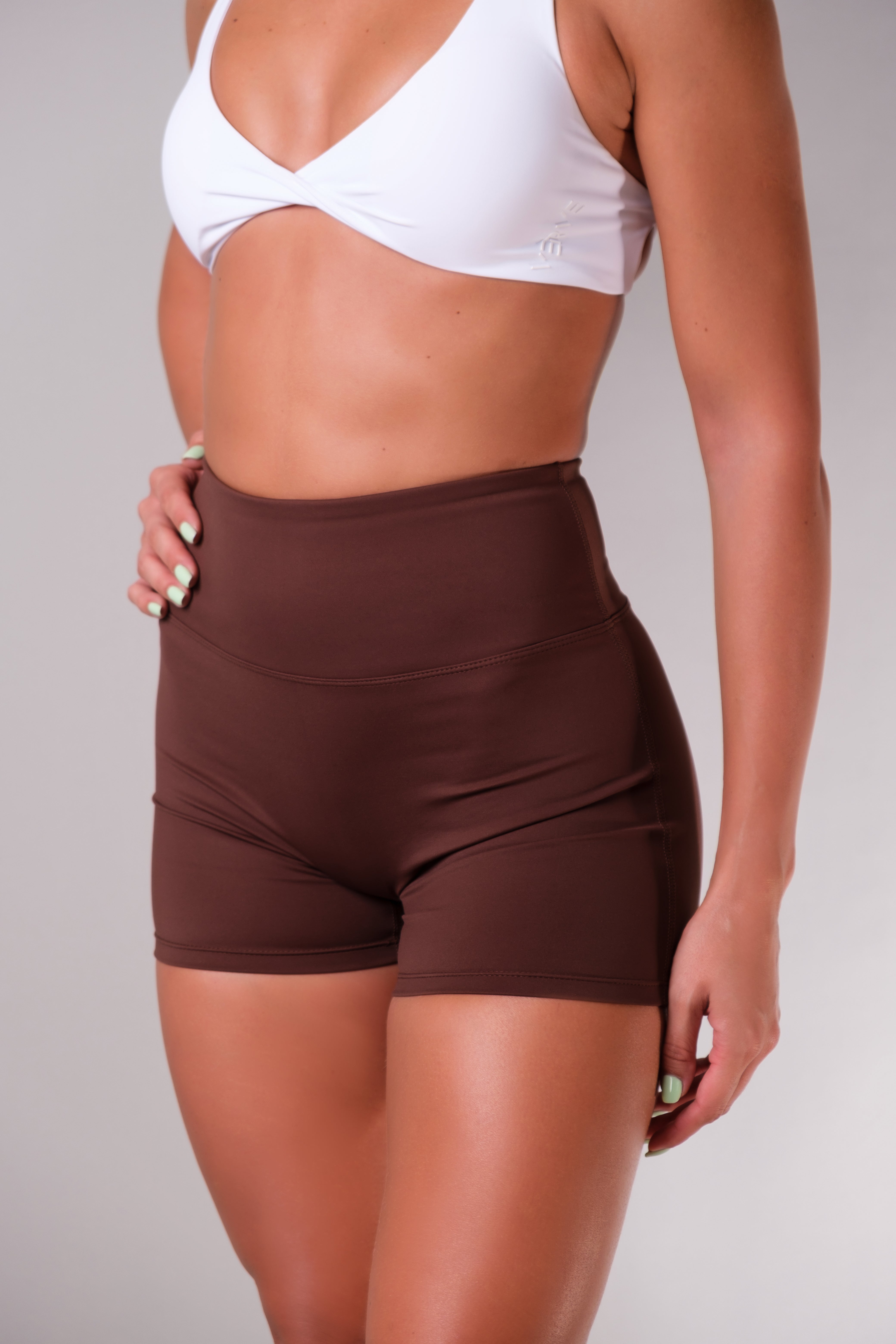 Lightweight Serenity high waist shorts, breathable activewear 